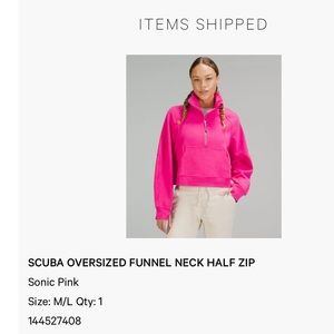 SCUBA OVERSIZED FUNNEL NECK HALF ZIP
Sonic Pink - RARE